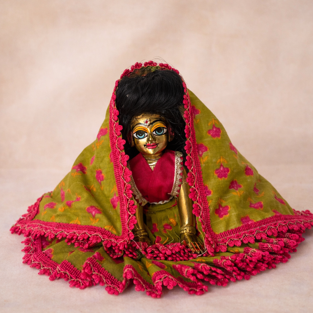 Jogan Meera Mehendi Cotton Poshak for Radha Rani