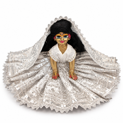 Jogan Meera Silver Poshak for Sharad Purnima for Radha Rani