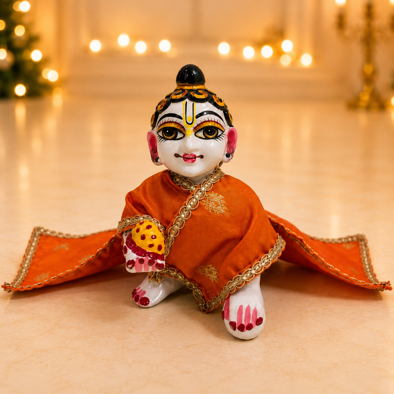 Jogan Meera Banarasi Orange Chira Vastra for lalan ju