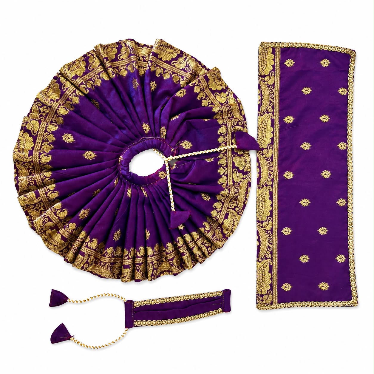 Jogan Meera Banarasi Purple Poshak for Radha Ju