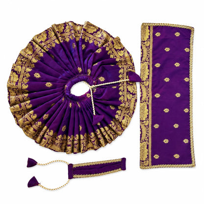 Jogan Meera Banarasi Purple Poshak for Radha Ju