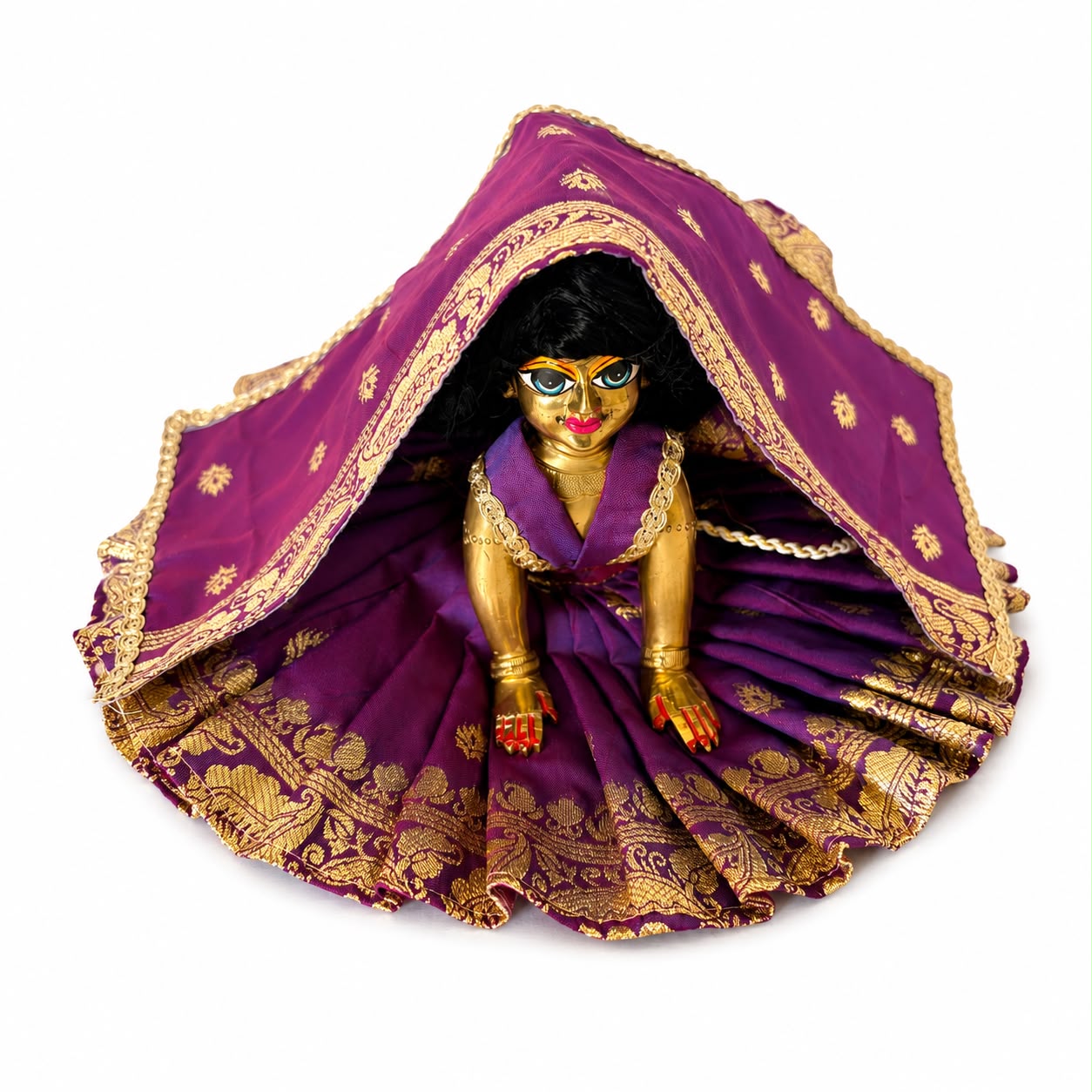 Jogan Meera Banarasi Purple Poshak for Radha Ju
