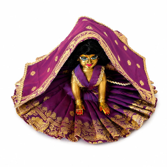 Jogan Meera Banarasi Purple Poshak for Radha Ju