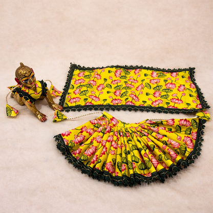 Jogan Meera Yellow Kamal Cotton Poshak for Radha Rani