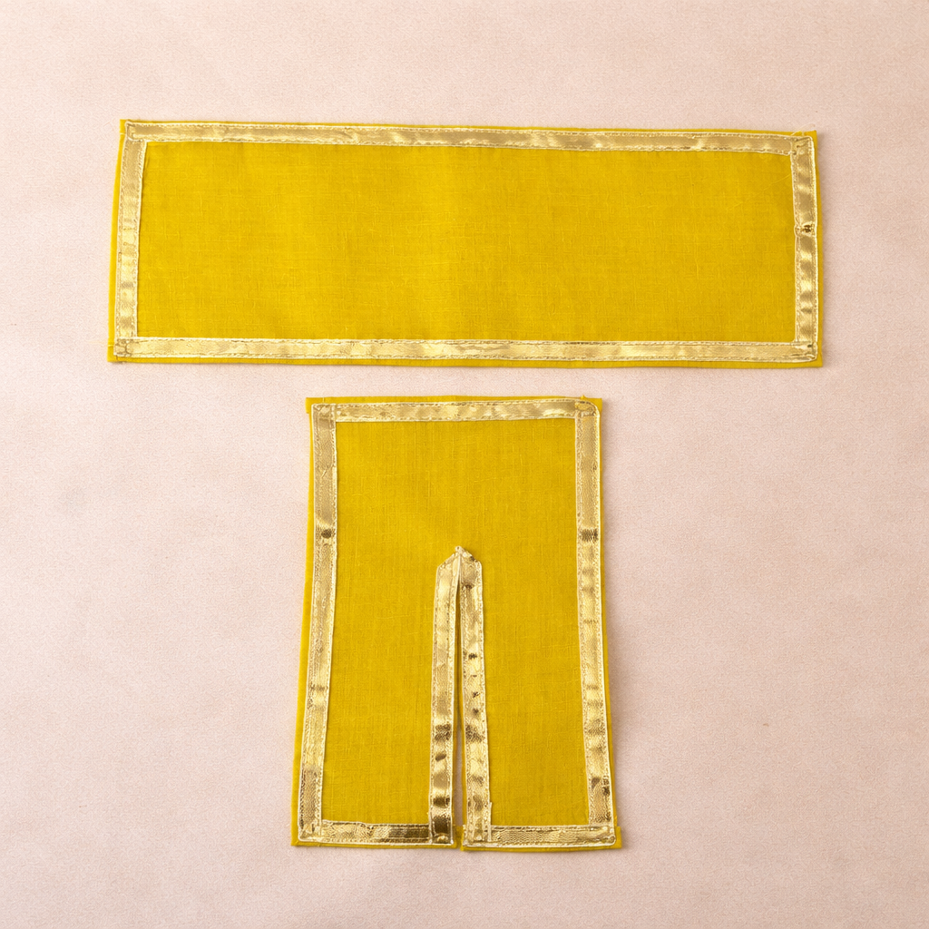 Jogan Meera Yellow Daily Wear Gotta Cotton Chira Vastra for Lalan ju