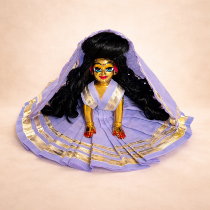 Jogan Meera Light Purple Daily Wear Gotta Cotton Poshak for Radha Rani