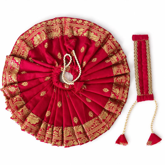 Jogan Meera Banarasi Dark Pink Poshak for Laddu Gopal Ji