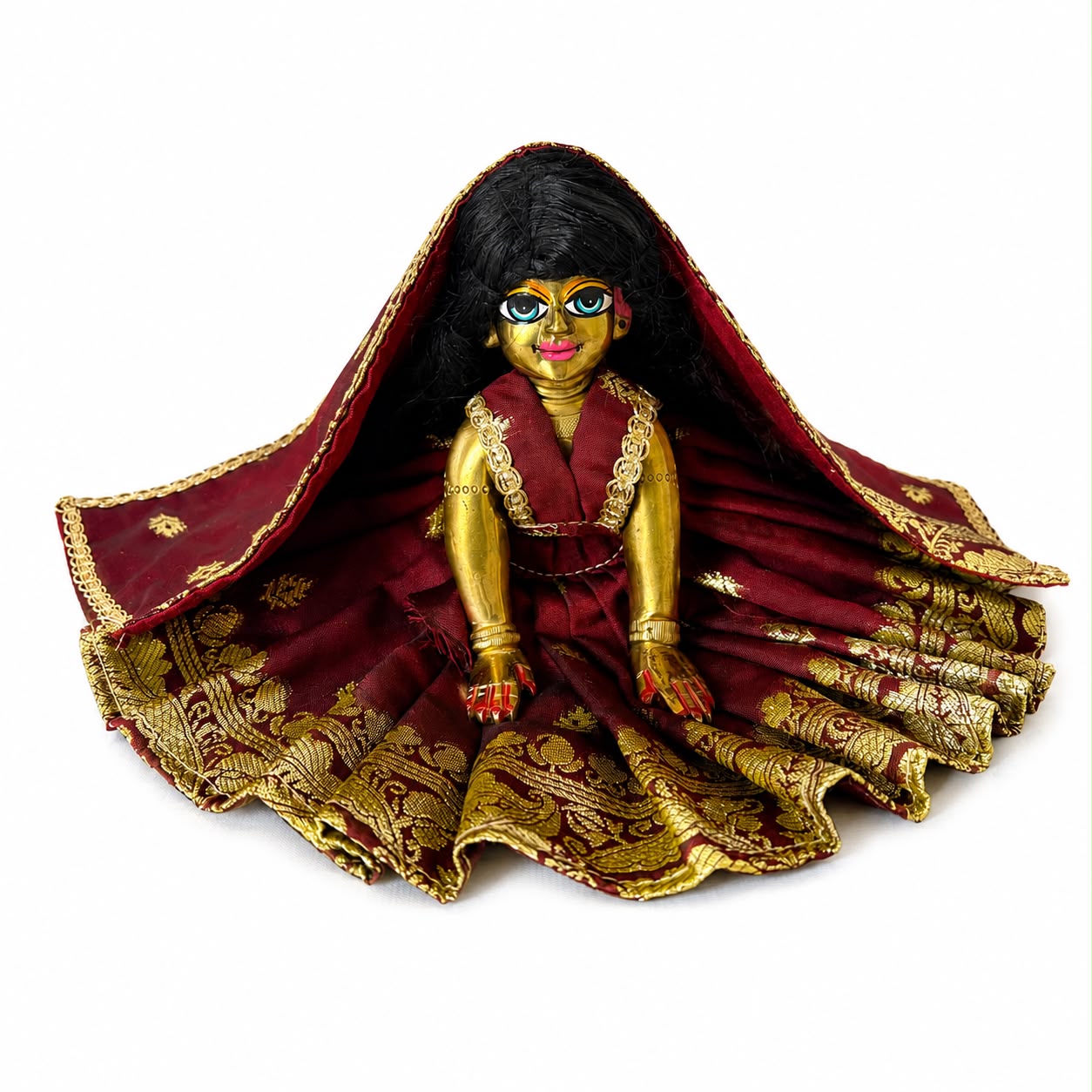 Jogan Meera Banarasi Brown Poshak for Radha Ju