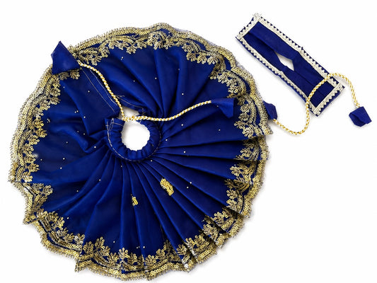 Jogan Meera Dark Blue Single Net Poshak for Laddu Gopal Ji