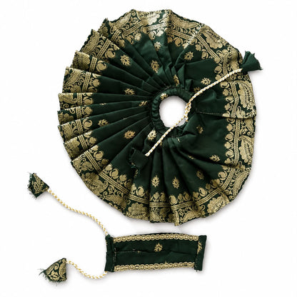 Jogan Meera Banarasi Dark Green Poshak for Laddu Gopal Ji