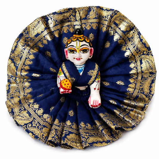 Jogan Meera Banarasi Dark Blue Poshak for Laddu Gopal Ji