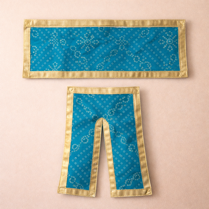 Jogan Meera Blue Bandhani Print Chira Vastra for Lalan ju