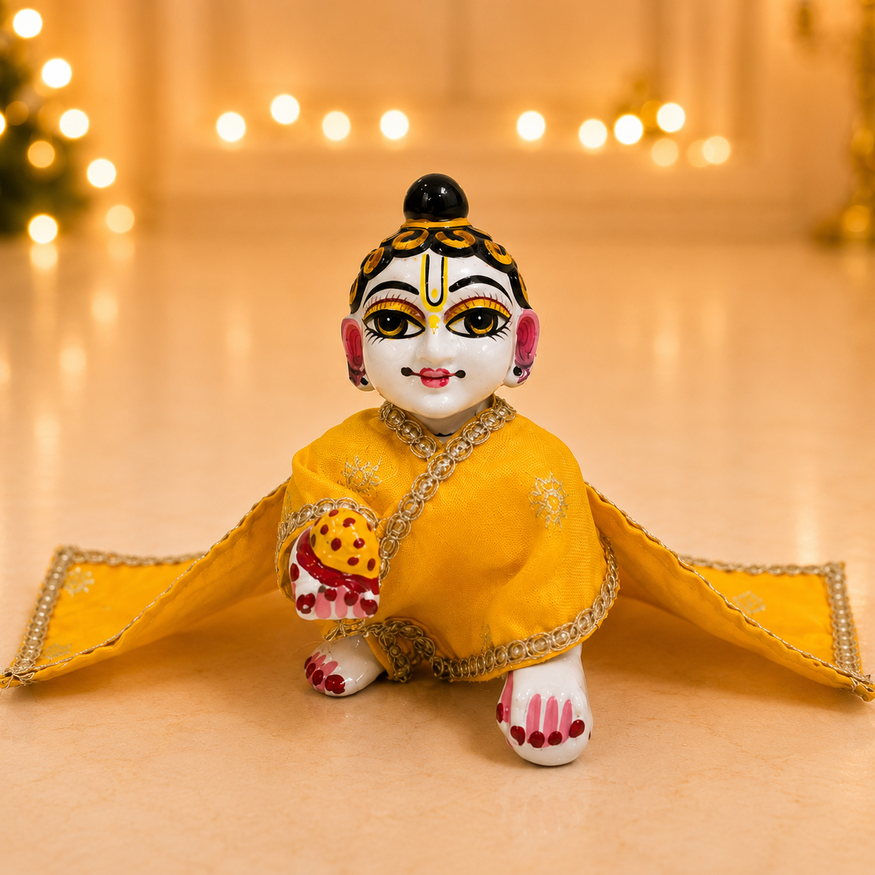 Jogan Meera Banarasi Yellow Chira Vastra for lalan ju