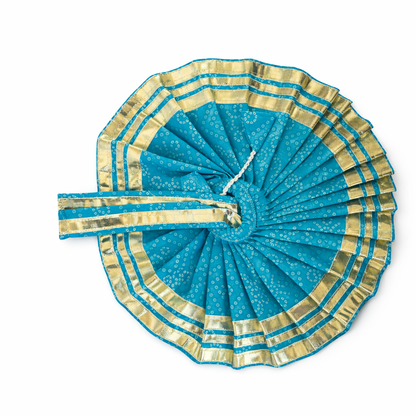 Jogan Meera Blue Bandhani Print Poshak for Laddu Gopal