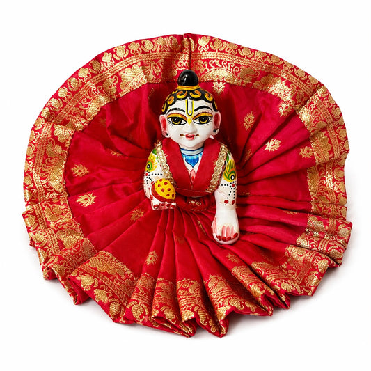 Jogan Meera Banarasi Dark Pink Poshak for Laddu Gopal Ji