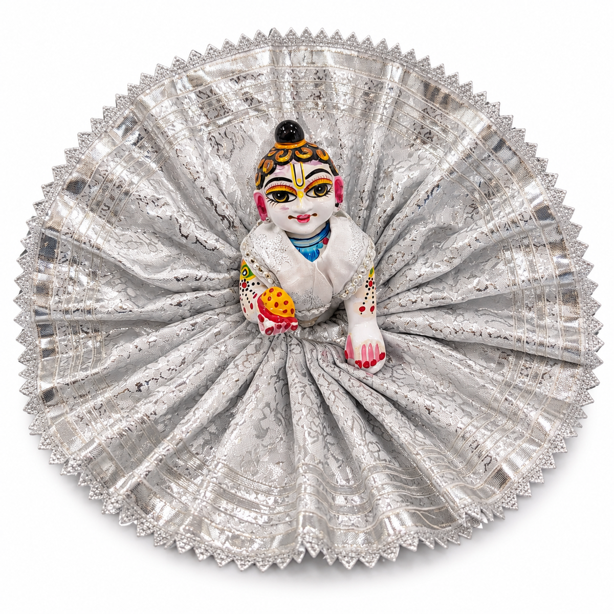 Jogan Meera Silver Poshak for Sharad Purnima for Laddu Gopal