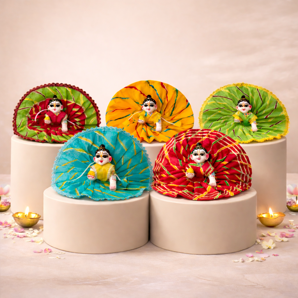 Pick Any Lehriya Poshak for Laddu Gopal – 1, 3 or 5 Combo