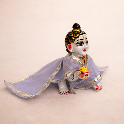 Jogan Meera Light Purple Daily Wear Gotta Cotton Chira Vastra for Lalan ju