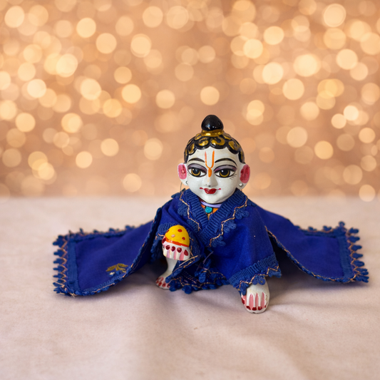 Jogan Meera Royal Blue Heavy Manipuri Embroidery Chira Vastra for Lalan ju