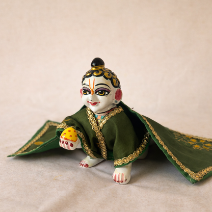 Jogan Meera Green Banarasi Fabric Chira Vastra for Lalan ju – Festive Collection