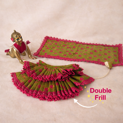 Jogan Meera Mehendi Cotton Poshak for Radha Rani