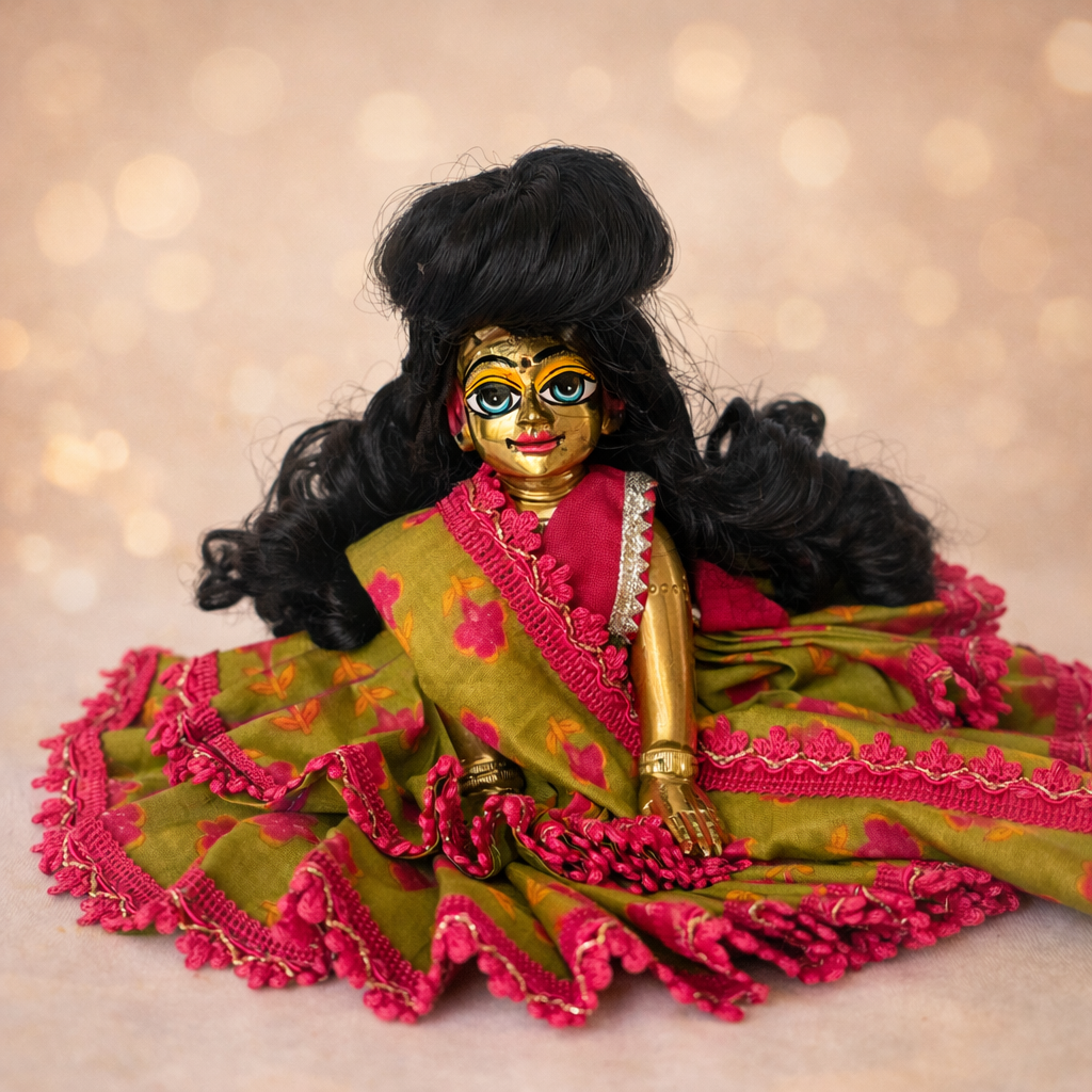 Jogan Meera Mehendi Cotton Poshak for Radha Rani