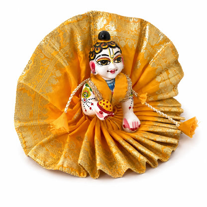Jogan Meera Banarasi Yellow Poshak for Laddu Gopal Ji