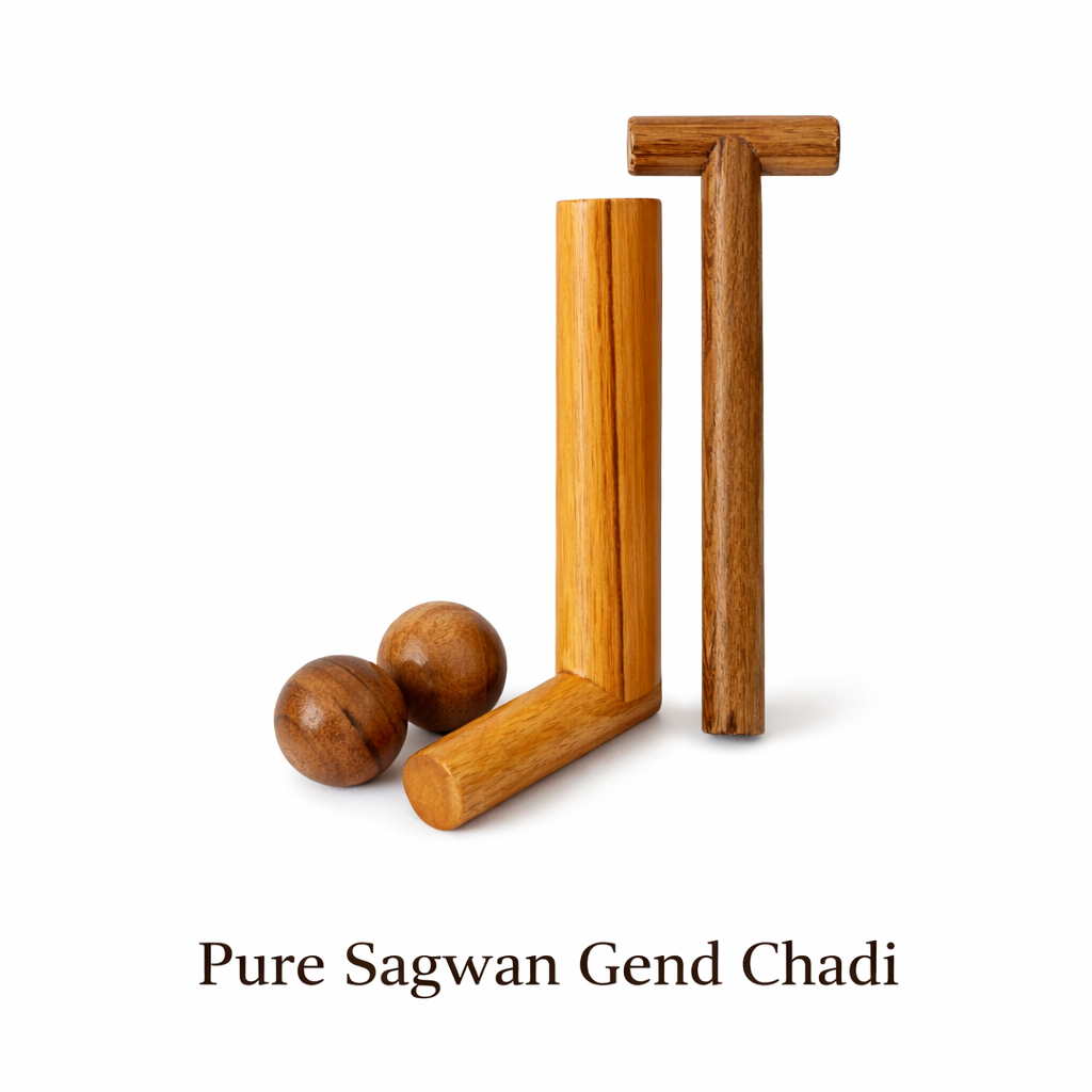 Jogan Meera Sagwan Wood Gend Chadi for Laddu Gopal Seva