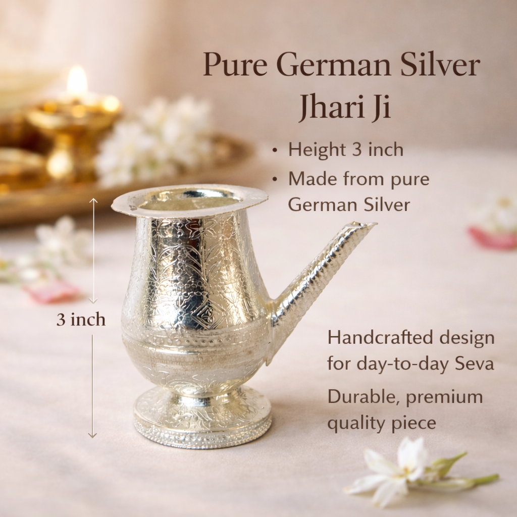 Jogan Meera German Silver Jhāri Ji for Thakurji Seva