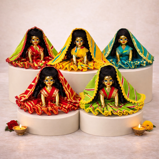 Pick Any Lehriya Poshak for Radha Rani – 1, 3 or 5 Combo