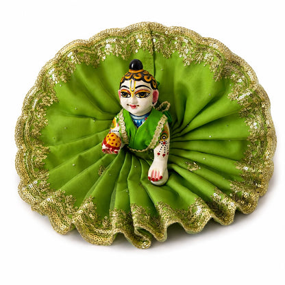 Jogan Meera Light Green Single Net Poshak for Laddu Gopal Ji