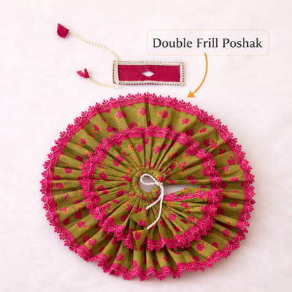 Jogan Meera Mehendi Cotton Poshak for Laddu Gopal