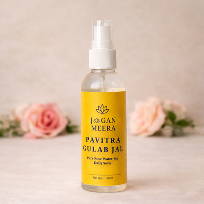 Jogan Meera Pure Gulab Jal – 100ml for Thakurji Seva