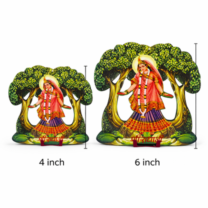 Jogan Meera Ashta Sakhi Jhanki with Radha Rani MDF Stand Set