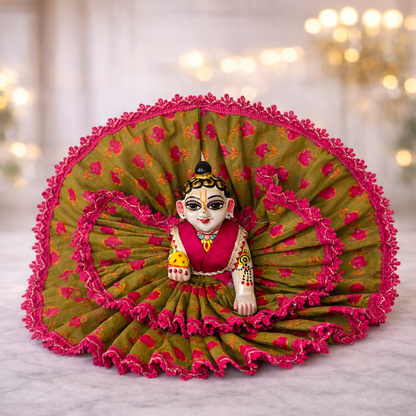 Jogan Meera Mehendi Cotton Poshak for Laddu Gopal