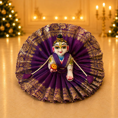 Jogan Meera Banarasi Purple Poshak for Laddu Gopal Ji
