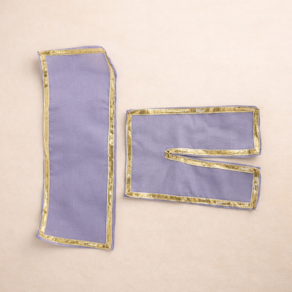 Jogan Meera Light Purple Daily Wear Gotta Cotton Chira Vastra for Lalan ju