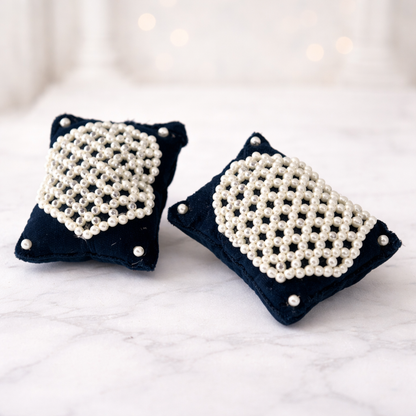 Jogan Meera Black Moti Work Pillow for Laddu Gopal Seva