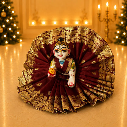 Jogan Meera Banarasi Brown Poshak for Laddu Gopal Ji