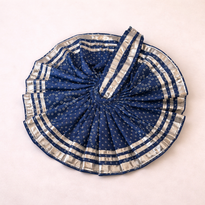 Jogan Meera Dark Blue Bandhani Print Poshak for Laddu Gopal