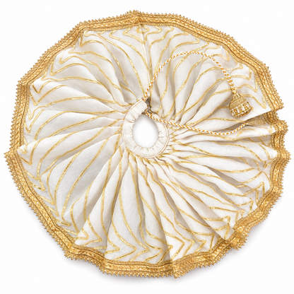 Jogan Meera White Lining Poshak for Sharad Purnima for Laddu Gopal