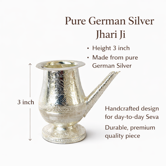 Jogan Meera German Silver Jhāri Ji for Thakurji Seva