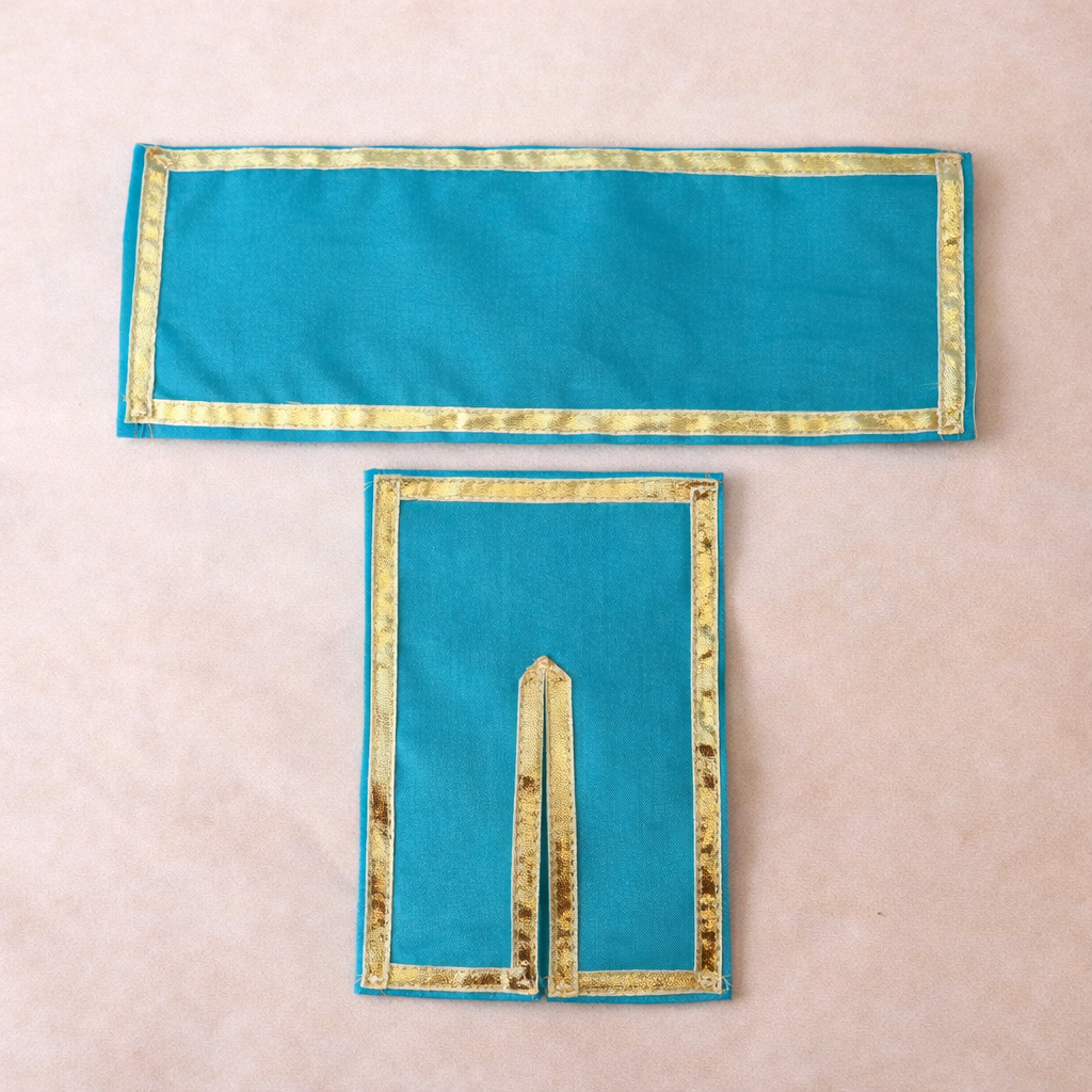 Jogan Meera Light Blue Daily Wear Gotta Cotton Chira Vastra for Lalan ju