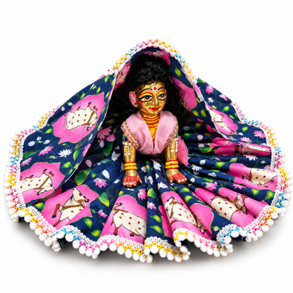 Jogan Meera Gopashtami Special Blue Cow Poshak for Radha Rani Ji