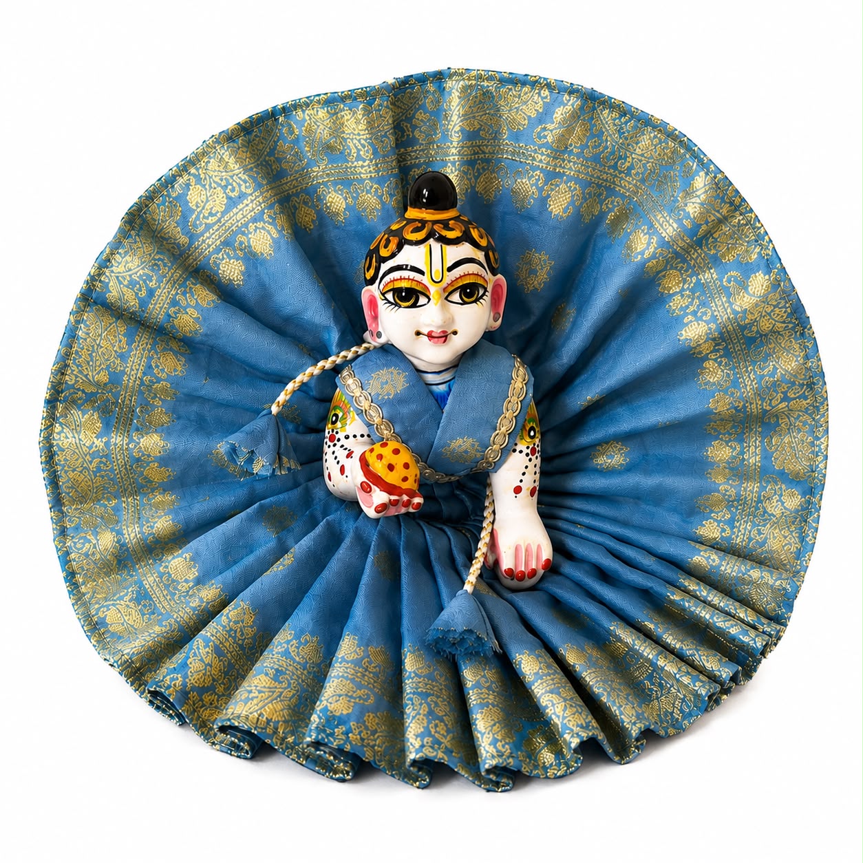 Jogan Meera Banarasi Light Blue Poshak for Laddu Gopal Ji