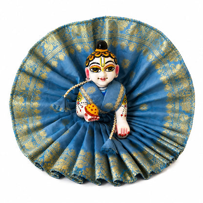 Jogan Meera Banarasi Light Blue Poshak for Laddu Gopal Ji
