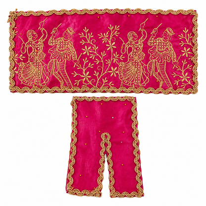 Jogan Meera Dark-Pink Heavy Diwali Raja Rani Chira Vastra for Lalan Ju