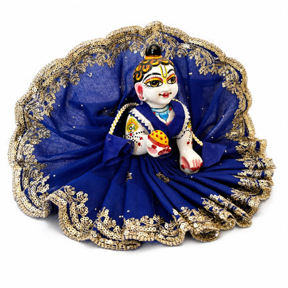Jogan Meera Dark Blue Single Net Poshak for Laddu Gopal Ji