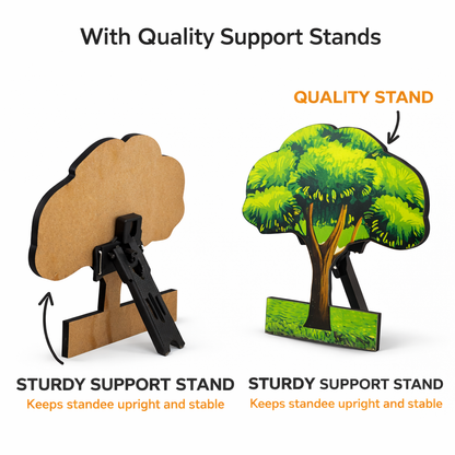 Jogan Meera Decorative Tree Pair MDF Jhanki (5 Inch Height)