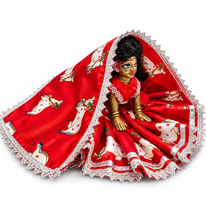 Jogan Meera Gopashtami Special Red Cow Poshak for Radha Rani Ji